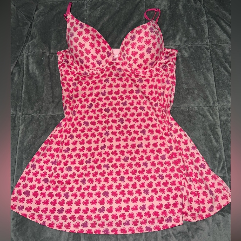 Pink Heart Patterned Slip